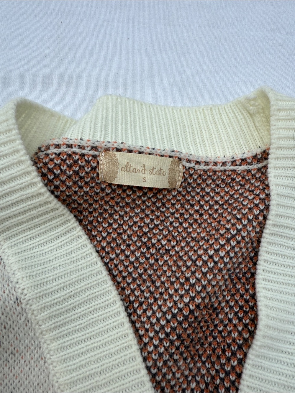 Altar’d State Floral Button-Front Cream Cardigan Sweater - Picture 2 of 4